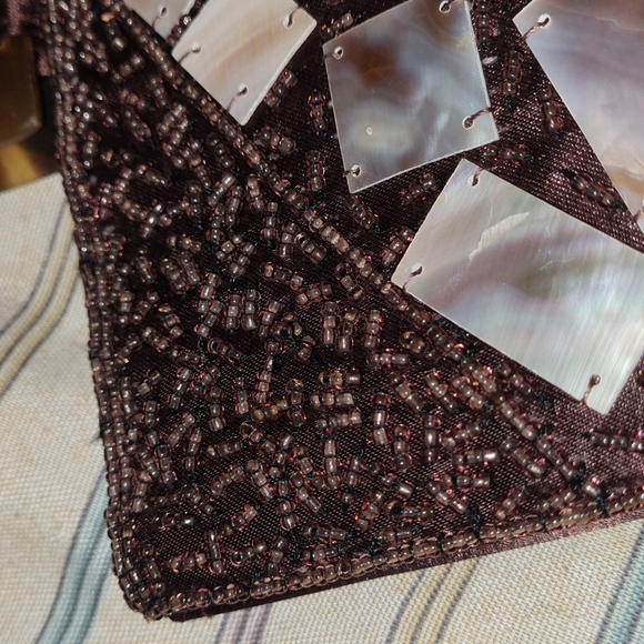 Beaded Brown Beaded Bag - Picture 7 of 9